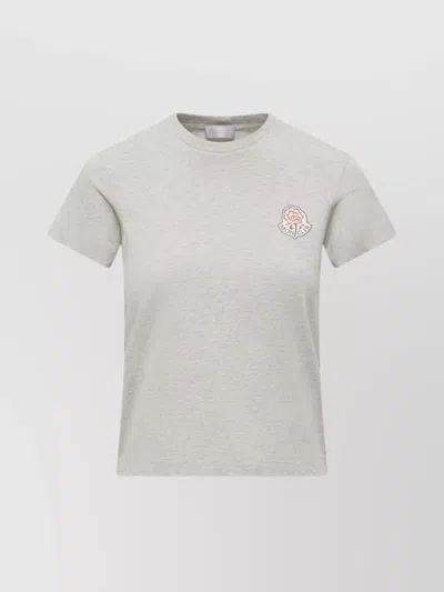 MONCLER EMBROIDERED CREW NECK SHORT SLEEVE TOP