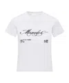 Moncler Embroidered Cursive Logo Cotton T-shirt In White