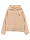 Moncler Embroidered Hoodie In Pink