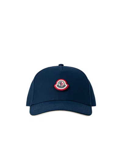 Moncler Embroidered Logo Baseball Cap In Orange
