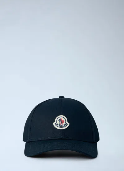 Moncler Embroidered Logo Cap In Blue