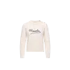 Moncler Embroidered Logo Crop Crewneck Sweater In Pink