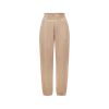 Moncler Embroidered Logo Cotton Sweatpants Beige In Beige
