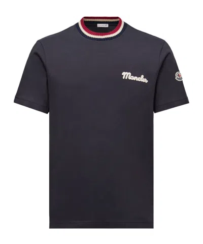 Moncler Embroidered Logo Cotton T-shirt
