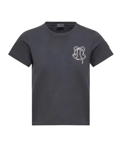 Moncler Embroidered Logo Cotton T-shirt In Multi