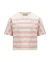 Moncler Embroidered-logo Cotton T-shirt In Nude
