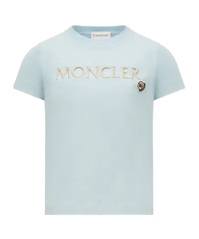 Moncler Embroidered Logo Cotton T-shirt In White