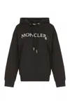 MONCLER EMBROIDERED LOGO HOODIE FOR WOMEN