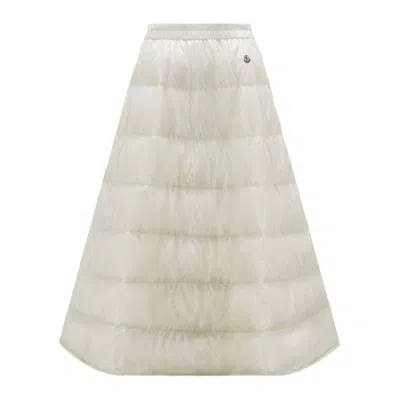MONCLER MONCLER EMBROIDERED LOGO PADDED SKIRT