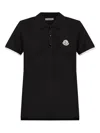 Moncler Logo Patch Cotton Pique Polo Shirt Clothing In Black