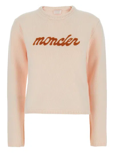MONCLER EMBROIDERED LOGO SWEATER