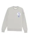 Moncler Embroidered-logo Sweatshirt In White