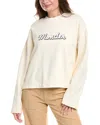 Moncler Embroidered Logo Sweatshirt In Neutral