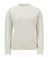 Moncler Embroidered Wool  Cashmere Jumper In White