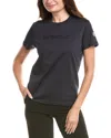 Moncler Embroidered Logo T-shirt In Black