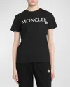 Moncler Logo Embroidered Crewneck T-shirt In Black