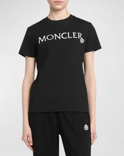 MONCLER EMBROIDERED LOGO T-SHIRT