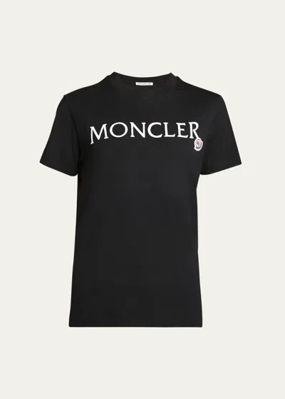 MONCLER EMBROIDERED LOGO T-SHIRT