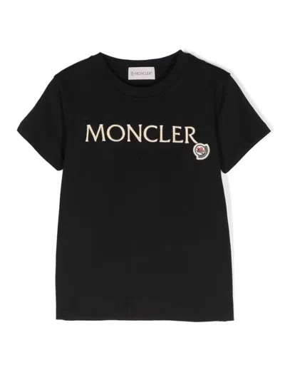 MONCLER EMBROIDERED LOGO T-SHIRT