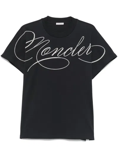 MONCLER EMBROIDERED-LOGO T-SHIRT
