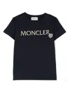 Moncler Stretch Cotton Jersey T-shirt In Blue