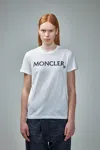Moncler Cotton Logo Short Sleeve Tee In White