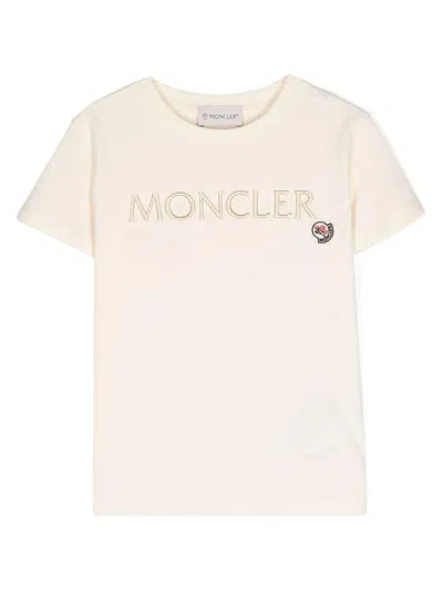 MONCLER EMBROIDERED LOGO T-SHIRT