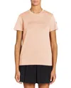 Moncler Embroidered Logo Tee In Neutral