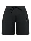 Moncler Embroidered-logo Track Shorts In Black