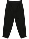 Moncler Embroidered-logo Trousers In Schwarz