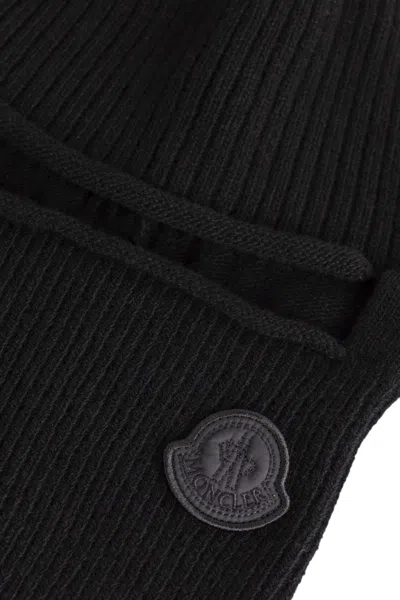 Moncler Embroidered Logo Wool Balaclava In Multi