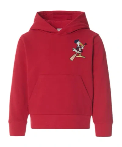 Moncler Embroidered-motif Hoodie In Red