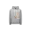 Moncler Cotton Hoodie With Hood And Drawstring In Gray