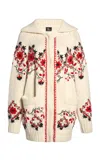 Moncler Embroidered Nylon-wool Cardigan In Multi