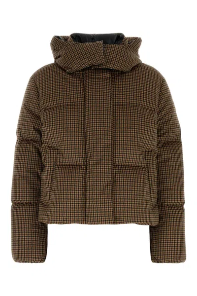 Moncler Embroidered Polyester Quierzy Down Jacket In Brown