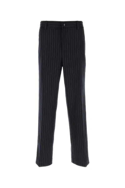 Moncler Embroidered Stretch Wool Pant In Black