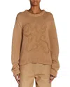 Moncler Logo-embroidered Cotton Sweatshirt In Beige