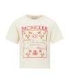 Moncler Embroidered T-shirt In Nude