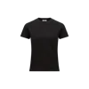 Moncler Black T-shirt With Embroidered Logo On The Front And Logo Patch On The Sleeve In Cotton Woma In Black