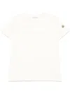Moncler Embroidered Tonal Logo Cotton T-shirt Clothing In White