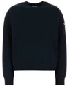 Moncler Embroidered Tonal Logo Sweatshirt In Black