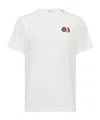 Moncler Short Sleeve Jersey T Shirt Tricolor Collar In Multi