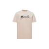 Moncler T-shirt En Coton À Logo Universitaire Brodé In Pink