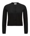 Moncler Cardigan En Coton À Logo Brodé In Black