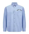 Moncler Chemise Avec Broderie En Coton In Blue