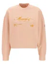 Moncler Crew Neck Embroidered Sweatshirt In Neutral