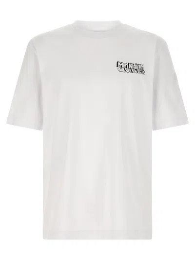 Moncler Embroidery T-shirt White In Black