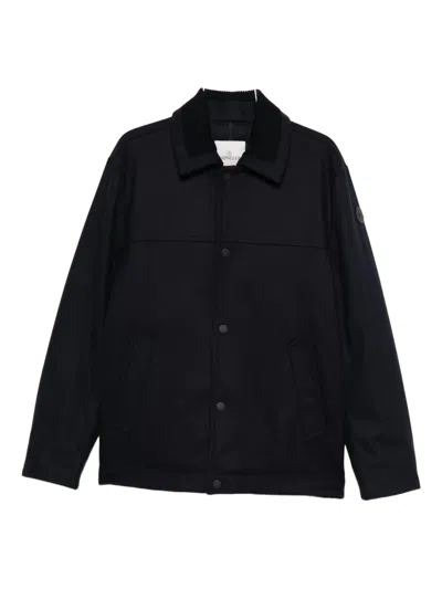 Moncler Emilion Ribbed-collar Jacket In Blue