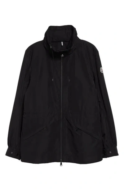 Moncler Enet Technical Twill Jacket In Black