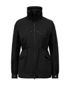Moncler Enet Technical Twill Parka With Adjustable Hood In Black